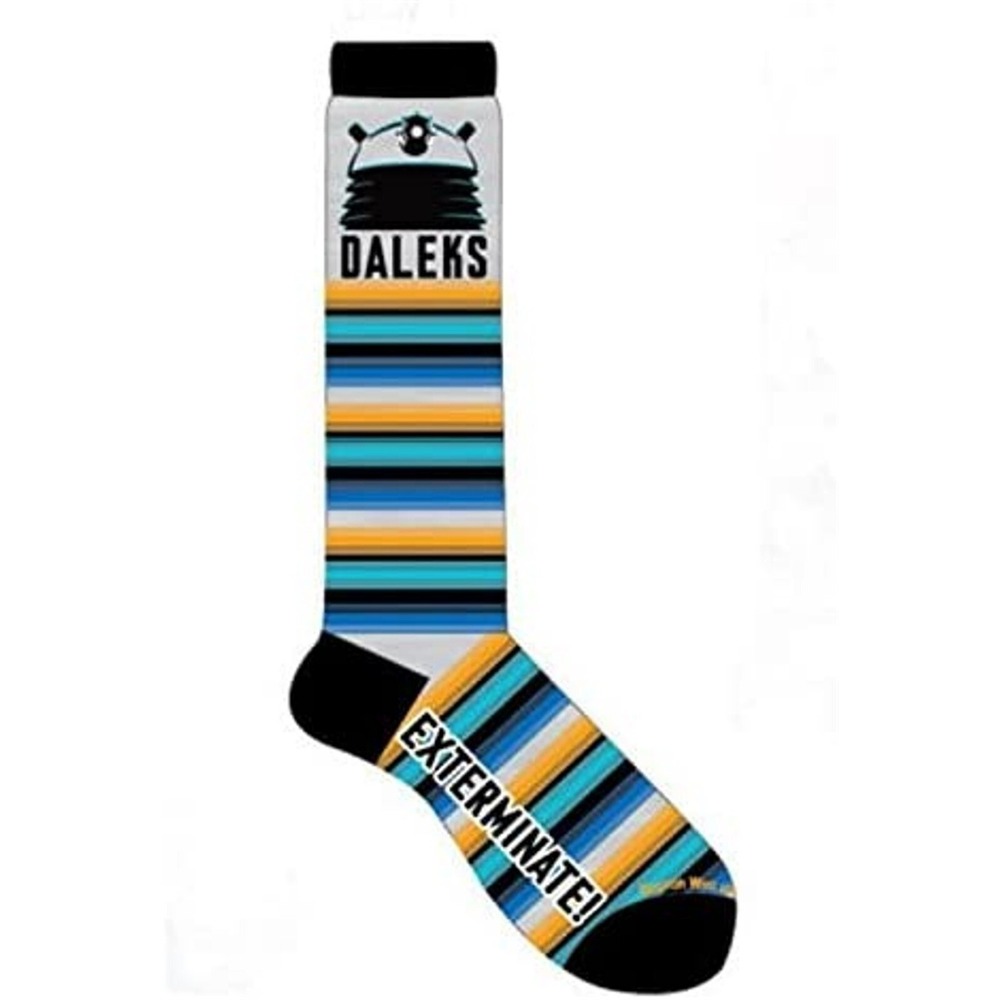 Wholesale Lot (50 Pairs) Doctor Who Striped Daleks Women's Knee High Socks